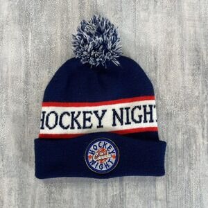 Youth Hockey Night In Canada Budweiser Winter Toque Beanie Hat NHL w PomPom